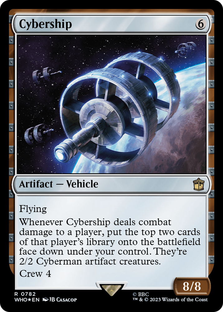 Cybership (Surge Foil) [Doctor Who] Magic: The Gathering
