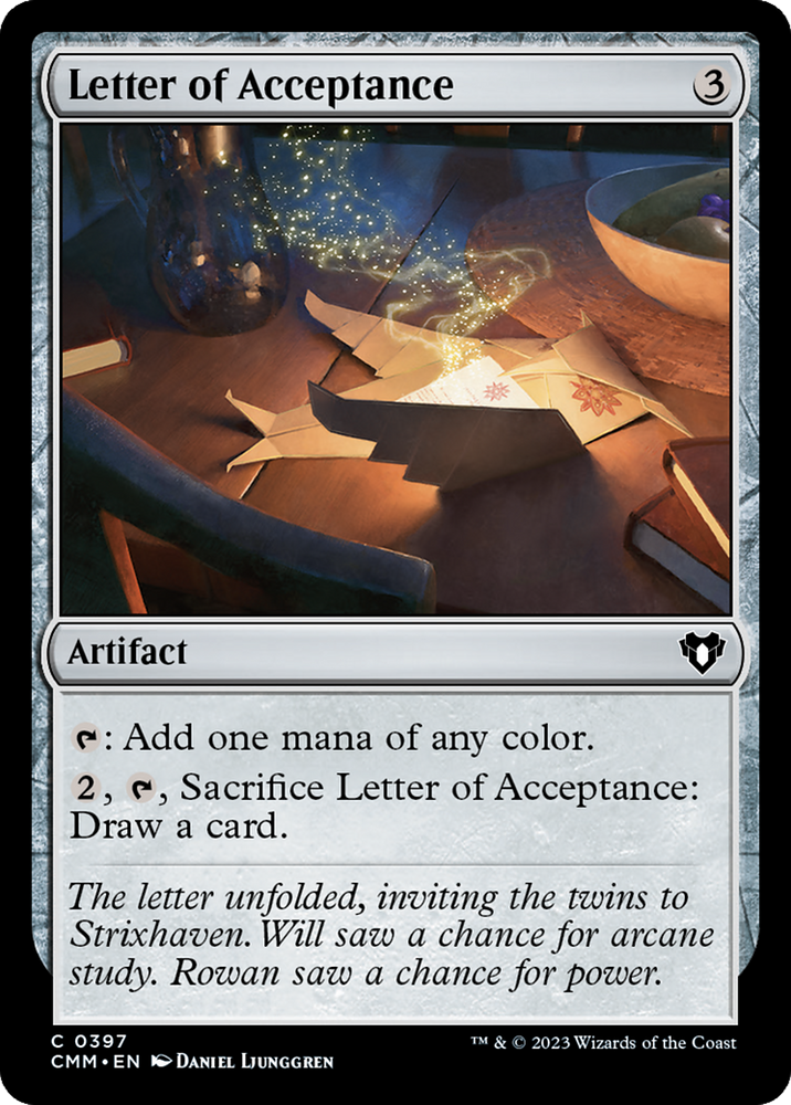 Letter of Acceptance [Commander Masters] Magic: The Gathering
