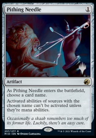 Pithing Needle (Promo Pack) [Innistrad: Midnight Hunt Promos] Magic: The Gathering