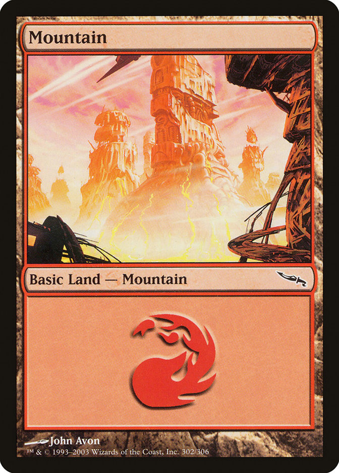 Mountain (302) [Mirrodin] Magic: The Gathering