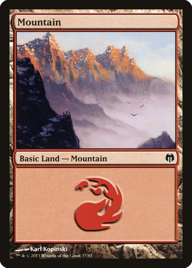 Mountain (37) [Duel Decks: Heroes vs. Monsters] Magic: The Gathering