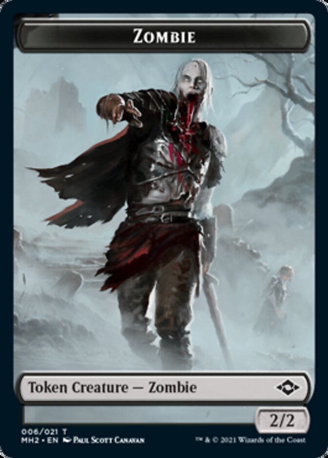 Clue (14) // Zombie Double-Sided Token [Modern Horizons 2 Tokens] Magic: The Gathering