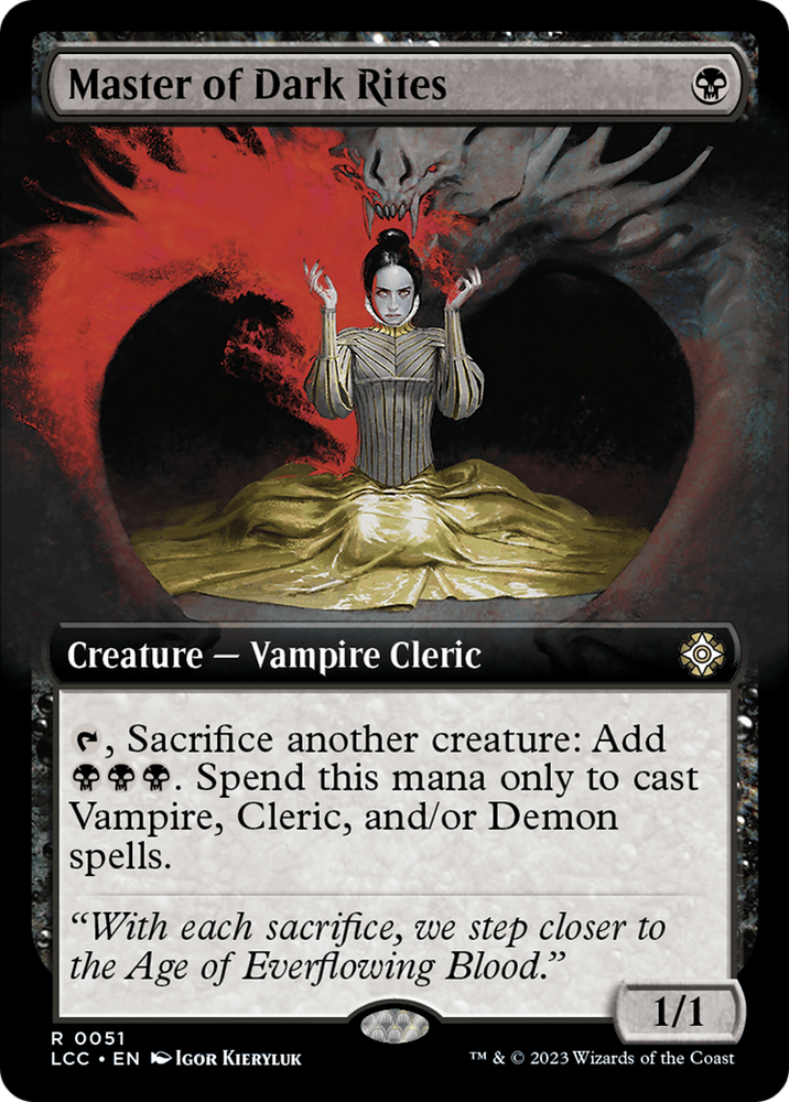 Master of Dark Rites (Extended Art) [The Lost Caverns of Ixalan Commander] Magic: The Gathering