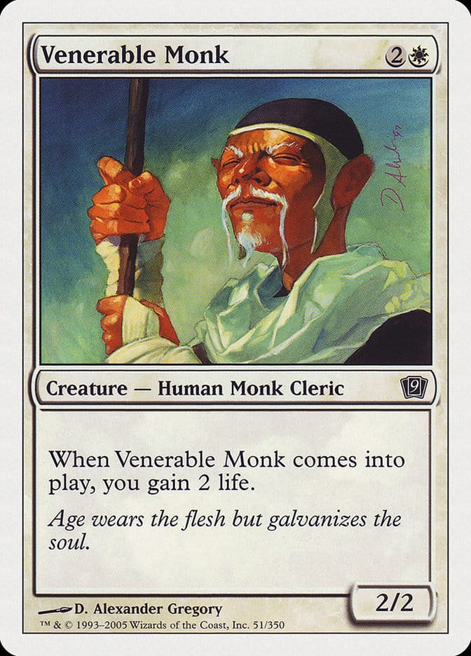 Venerable Monk [Ninth Edition] Magic: The Gathering