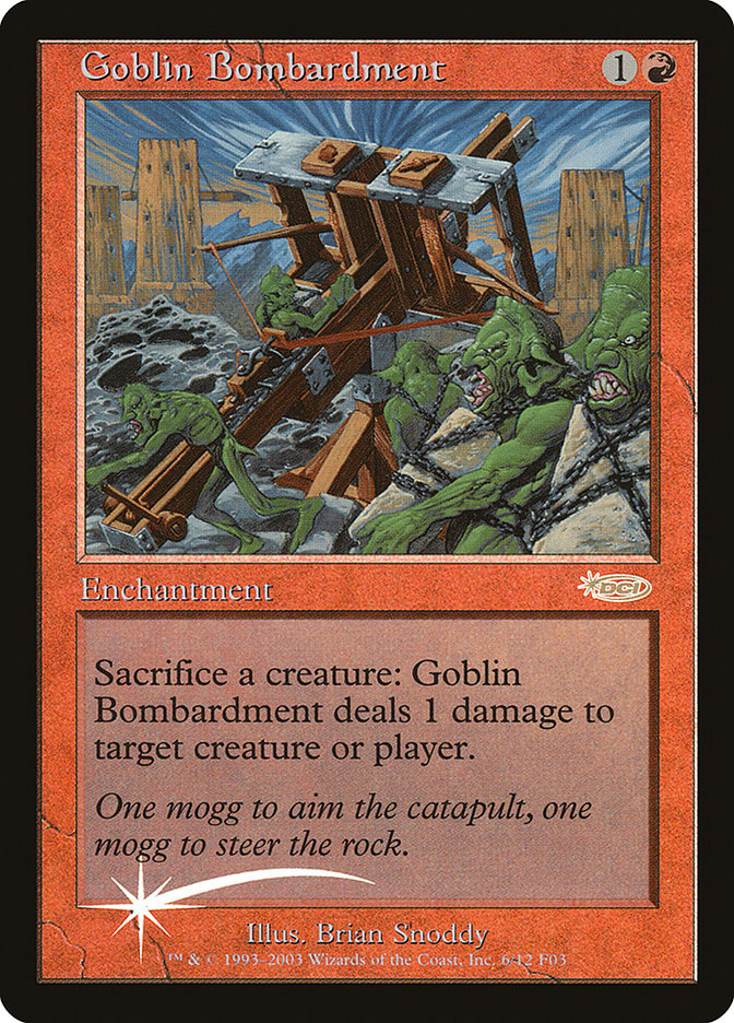 Goblin Bombardment [Friday Night Magic 2003] Magic: The Gathering