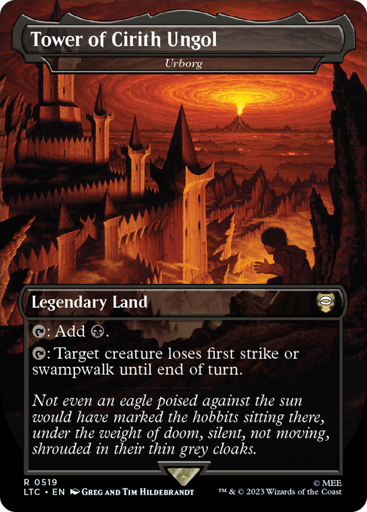 Tower of Cirith Ungol - Urborg (Borderless) [The Lord of the Rings: Tales of Middle-Earth Commander] Magic: The Gathering