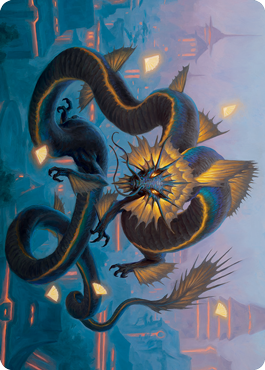 Ao, the Dawn Sky 1 Art Card [Kamigawa: Neon Dynasty Art Series] Magic: The Gathering