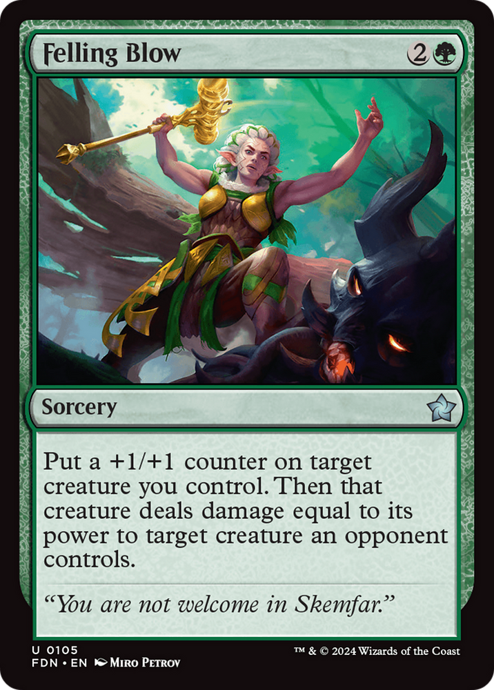 Felling Blow [Foundations] Magic: The Gathering