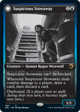 Suspicious Stowaway // Seafaring Werewolf [Innistrad: Double Feature] Magic: The Gathering