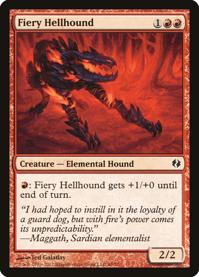 Fiery Hellhound [Duel Decks: Venser vs. Koth] Magic: The Gathering