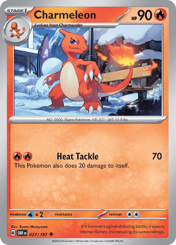 Charmeleon (027/197) [Scarlet & Violet: Obsidian Flames] - Pokemon Cards For Your TCG Needs!