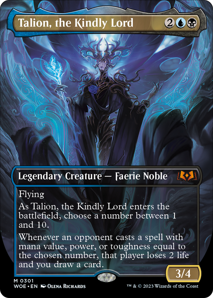 Talion, the Kindly Lord (Borderless Alternate Art) [Wilds of Eldraine] Magic: The Gathering