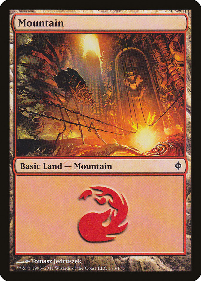 Mountain (173) [New Phyrexia] Magic: The Gathering