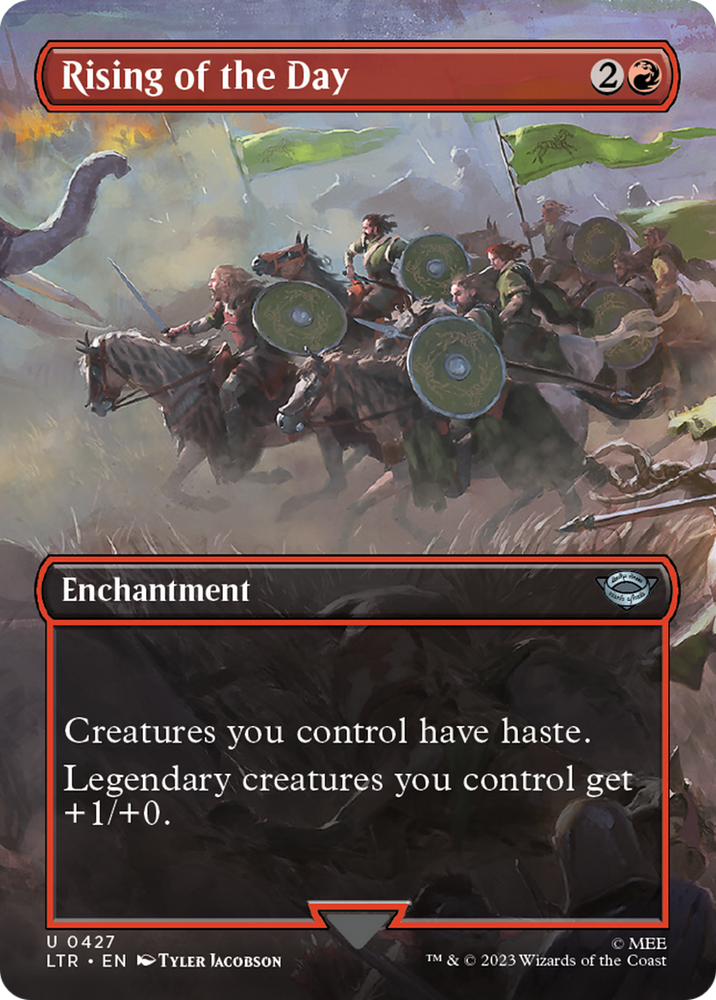 Rising of the Day (Borderless Alternate Art) [The Lord of the Rings: Tales of Middle-Earth] Magic: The Gathering