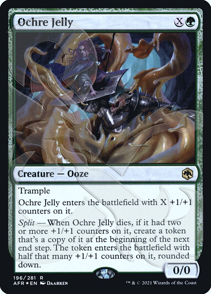 Ochre Jelly (Ampersand Promo) [Dungeons & Dragons: Adventures in the Forgotten Realms Promos] Magic: The Gathering