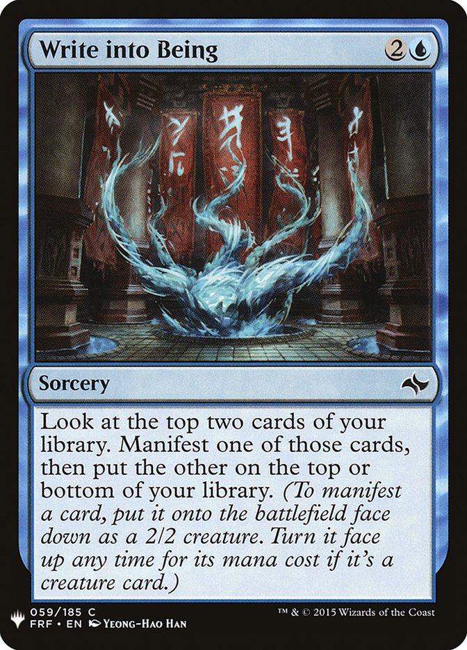 Write into Being [Mystery Booster] Magic: The Gathering