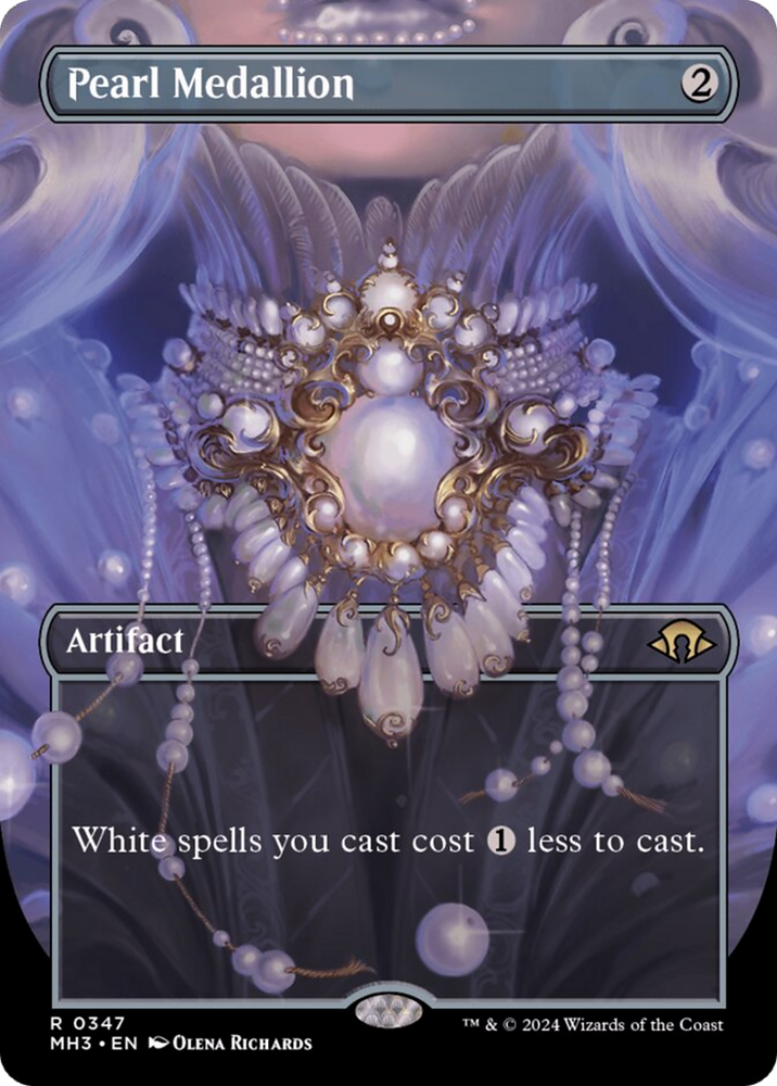 Pearl Medallion (Borderless) [Modern Horizons 3] Magic: The Gathering