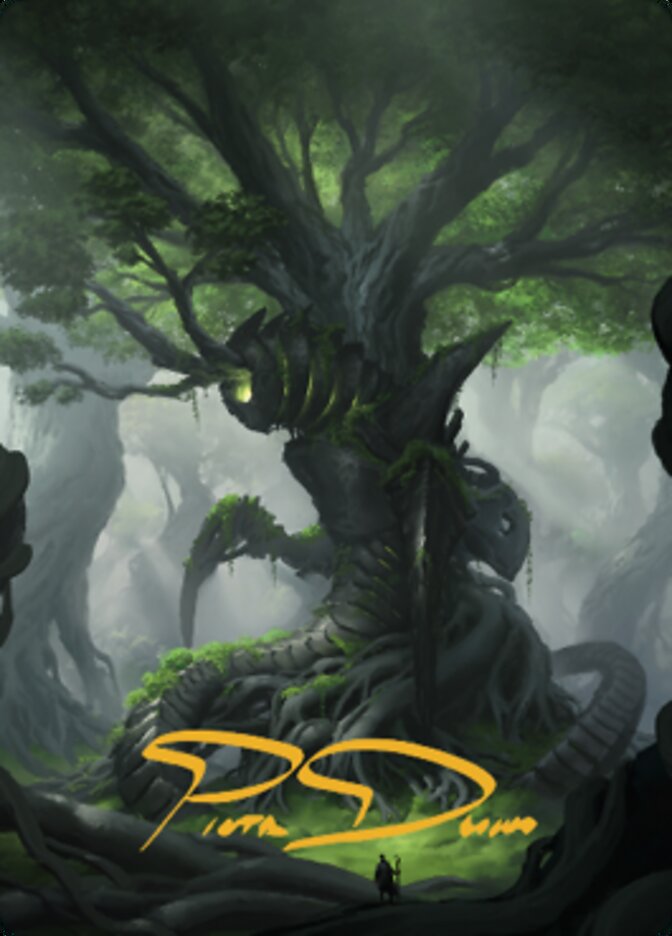 Forest Art Card (Gold-Stamped Signature) [The Brothers' War Art Series] Magic: The Gathering