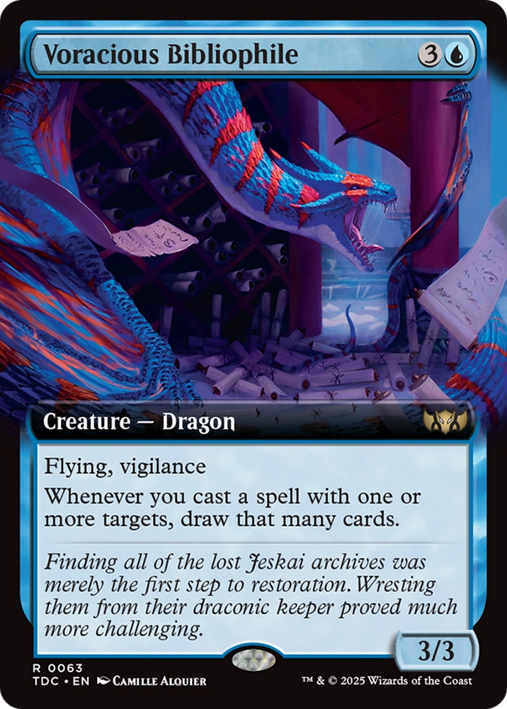 Voracious Bibliophile (Extended Art) [Tarkir: Dragonstorm Commander] Magic: The Gathering