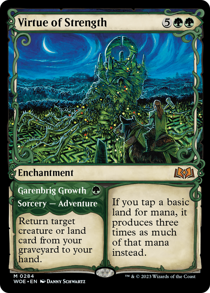 Virtue of Strength // Garenbrig Growth (Showcase) [Wilds of Eldraine] Magic: The Gathering
