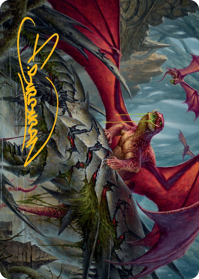 Hoarding Broodlord Art Card (Gold-Stamped Signature) [March of the Machine Art Series] Magic: The Gathering