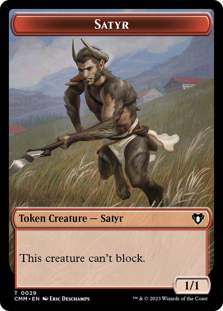 Satyr Token [Commander Masters Tokens] Magic: The Gathering