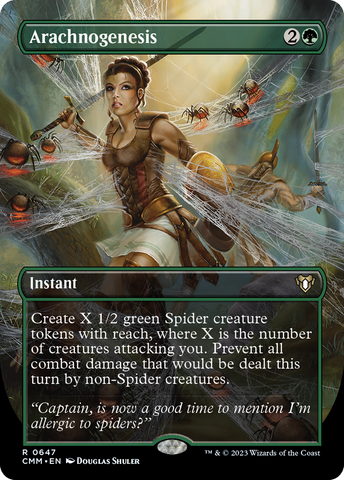 Arachnogenesis (Borderless Alternate Art) [Commander Masters] Magic: The Gathering