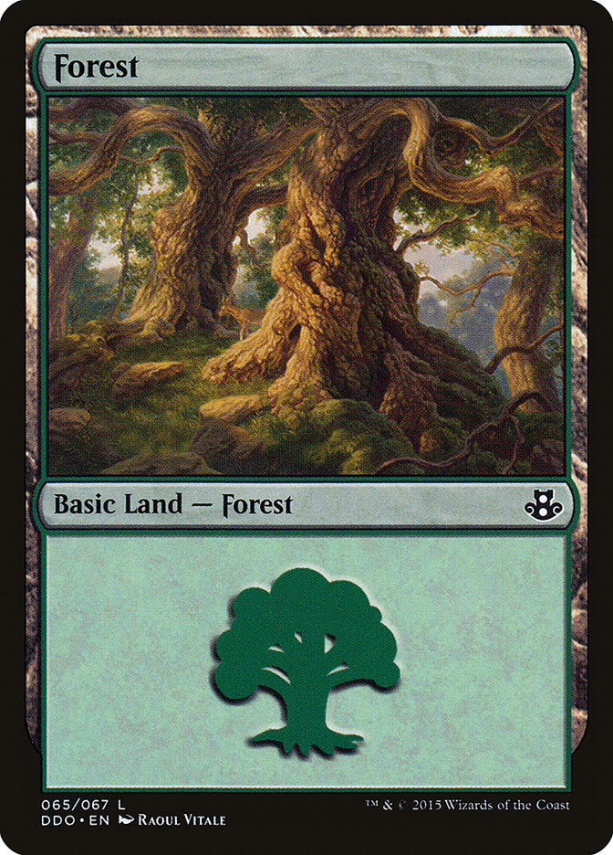 Forest (65) [Duel Decks: Elspeth vs. Kiora] Magic: The Gathering