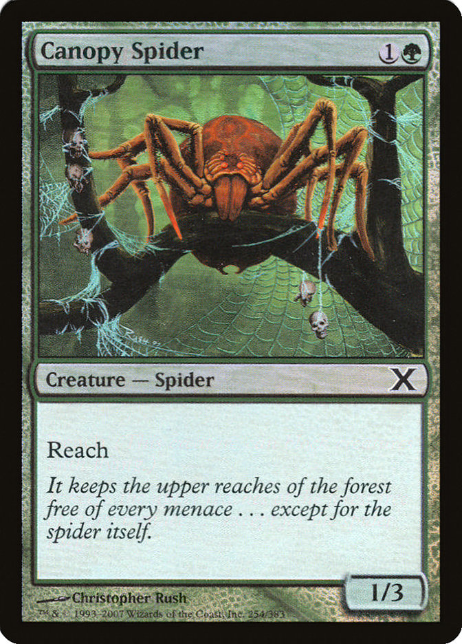 Canopy Spider (Premium Foil) [Tenth Edition] Magic: The Gathering