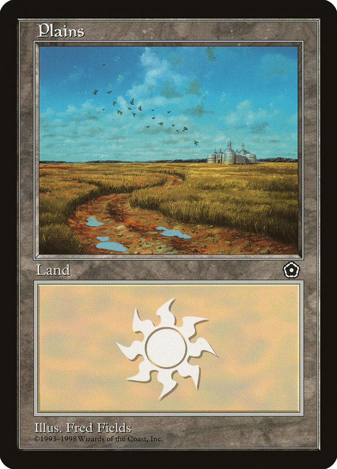 Plains (Birds Flying) [Portal Second Age] Magic: The Gathering