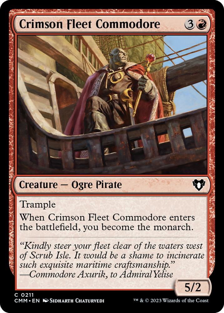 Crimson Fleet Commodore [Commander Masters] Magic: The Gathering