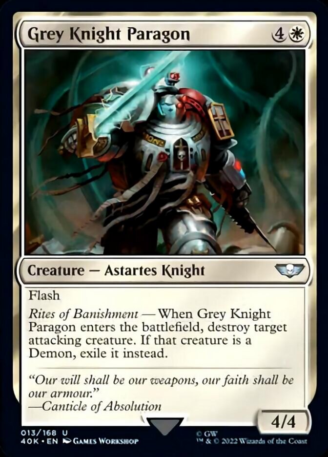 Grey Knight Paragon (Surge Foil) [Warhammer 40,000] Magic: The Gathering