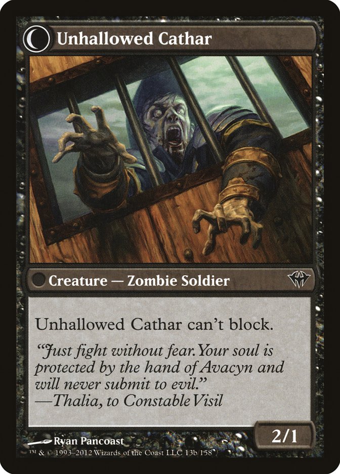 Loyal Cathar // Unhallowed Cathar [Dark Ascension] Magic: The Gathering