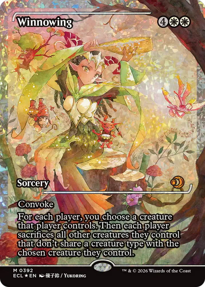 Winnowing (Showcase) (Fracture Foil) [Lorwyn Eclipsed] Magic: The Gathering