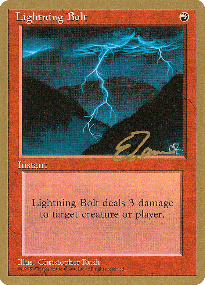 Lightning Bolt (Eric Tam) [Pro Tour Collector Set] Magic: The Gathering