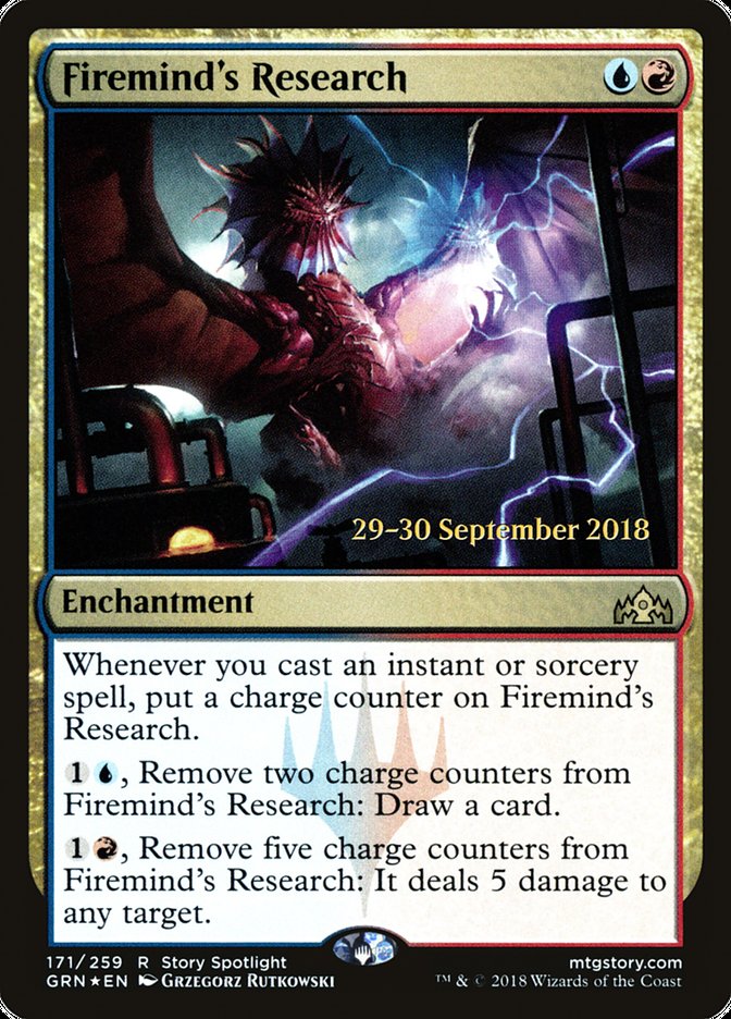 Firemind's Research [Guilds of Ravnica Prerelease Promos] Magic: The Gathering