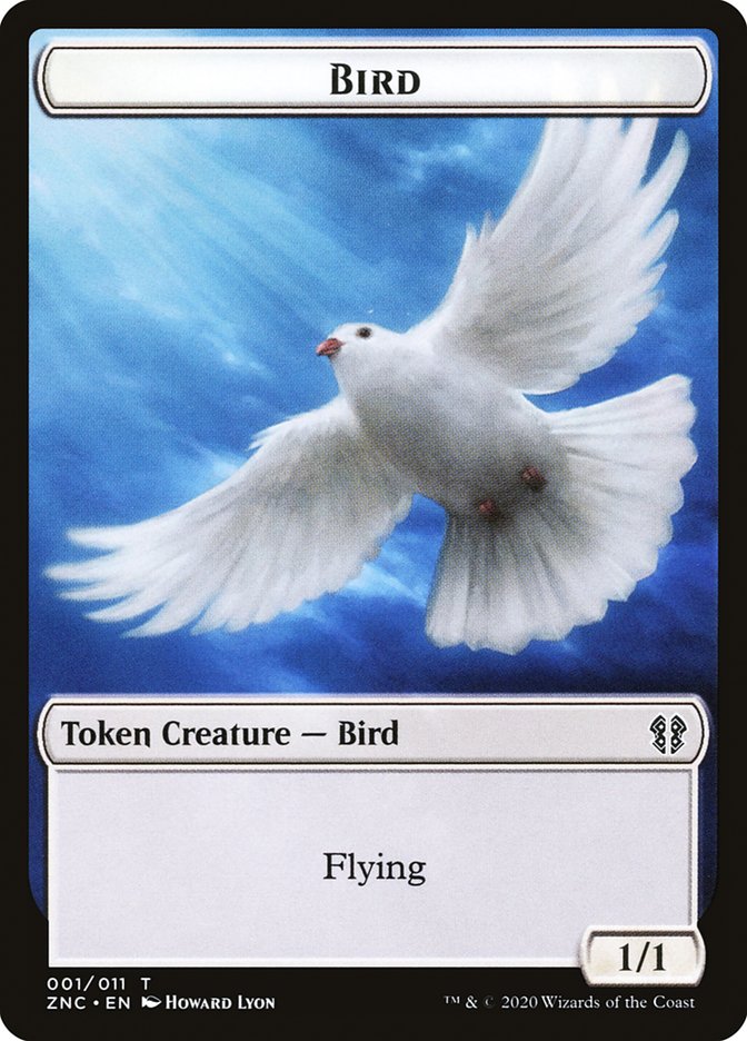 Bird // Kor Ally Double-Sided Token [Zendikar Rising Commander Tokens] Magic: The Gathering