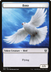 Bird // Kor Ally Double-Sided Token [Zendikar Rising Commander Tokens] Magic: The Gathering