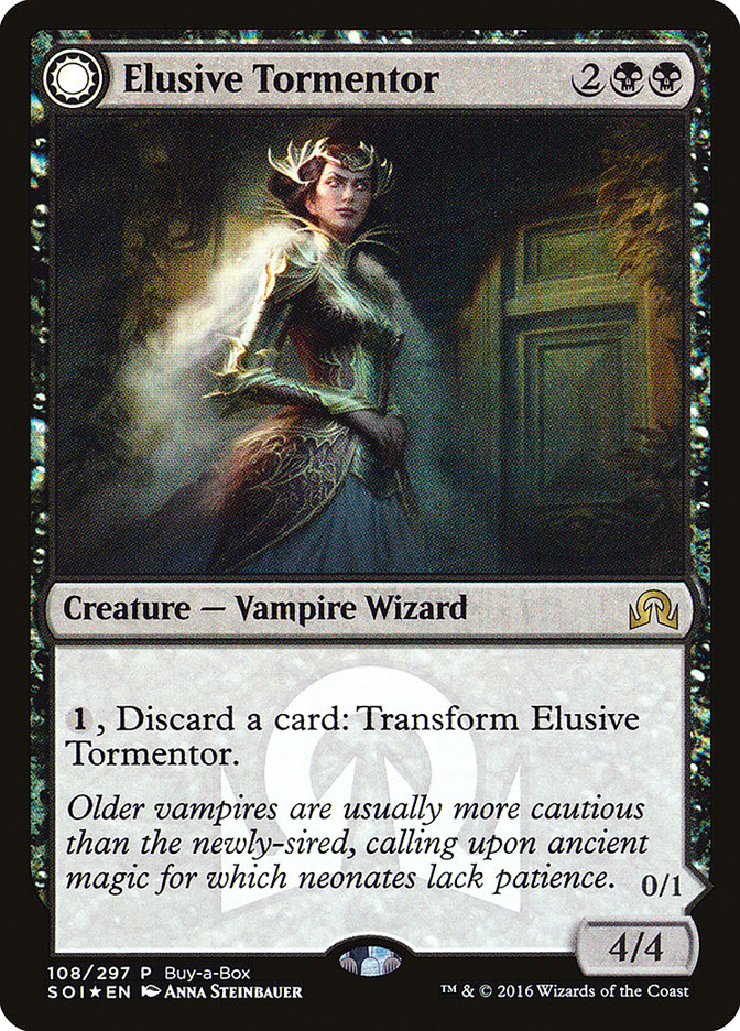 Elusive Tormentor // Insidious Mist (Buy-A-Box) [Shadows over Innistrad Promos] Magic: The Gathering