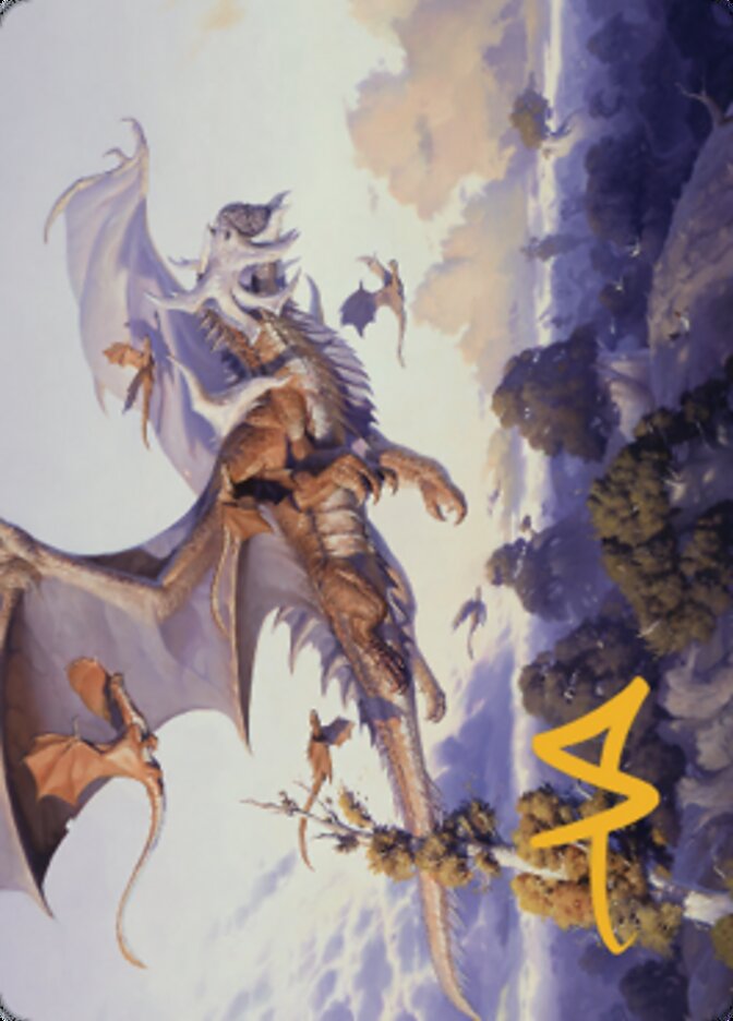 Rith, Liberated Primeval Art Card (Gold-Stamped Signature) [Dominaria United Art Series] Magic: The Gathering