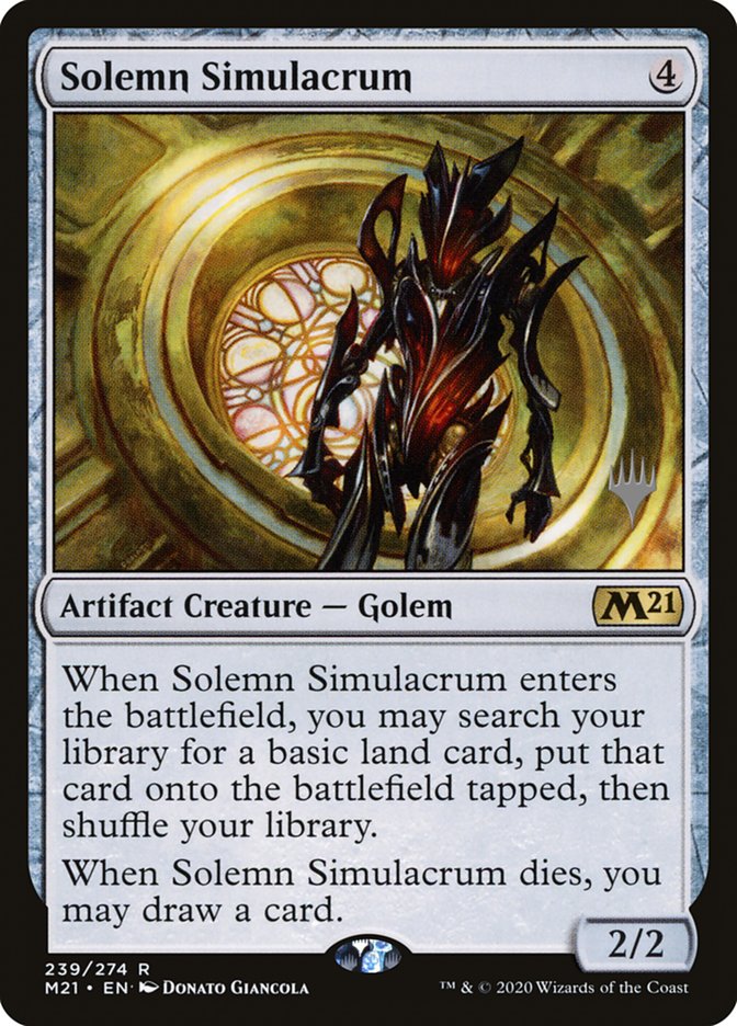 Solemn Simulacrum (Promo Pack) [Core Set 2021 Promos] Magic: The Gathering