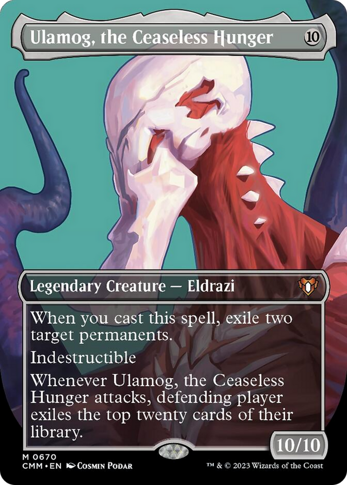 Ulamog, the Ceaseless Hunger (Borderless Profile) [Commander Masters] Magic: The Gathering