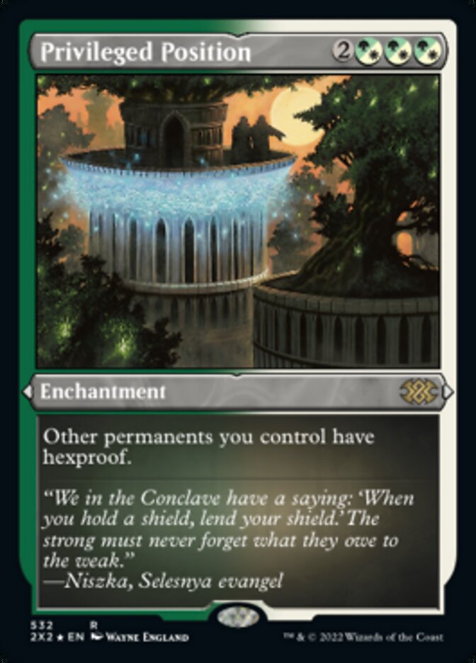 Privileged Position (Foil Etched) [Double Masters 2022] Magic: The Gathering