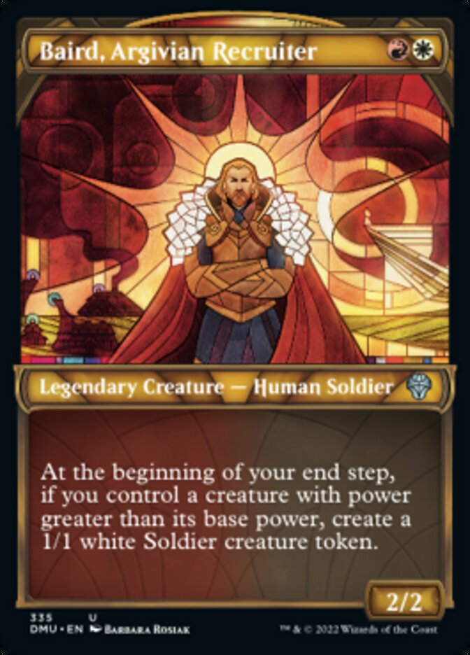 Baird, Argivian Recruiter (Showcase Textured) [Dominaria United] Magic: The Gathering
