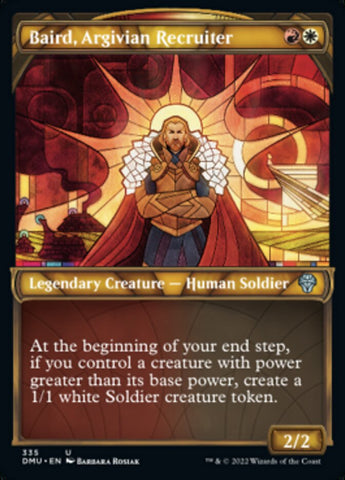 Baird, Argivian Recruiter (Showcase Textured) [Dominaria United] Magic: The Gathering