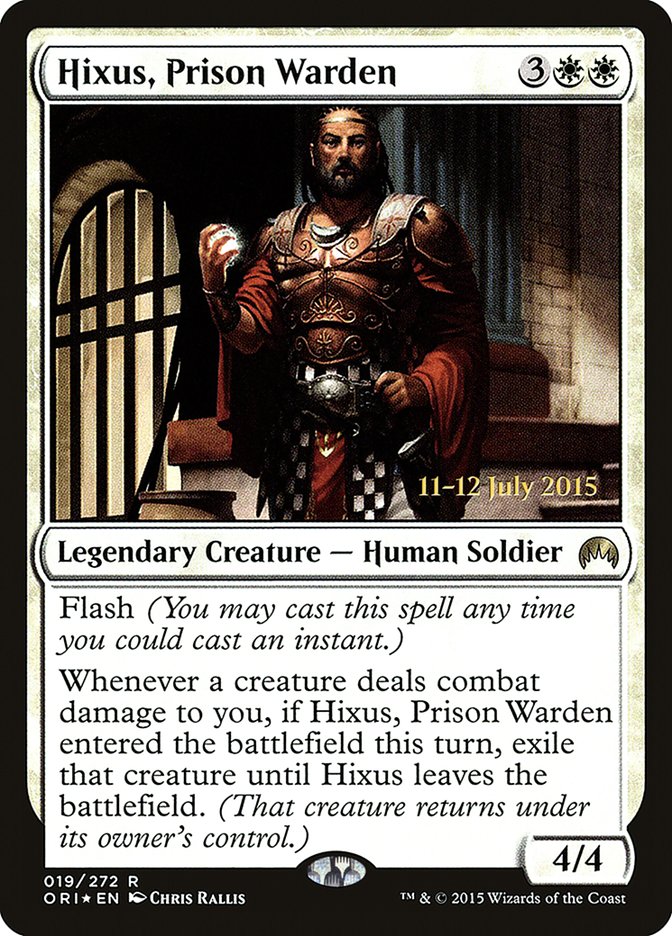 Hixus, Prison Warden [Magic Origins Prerelease Promos] Magic: The Gathering