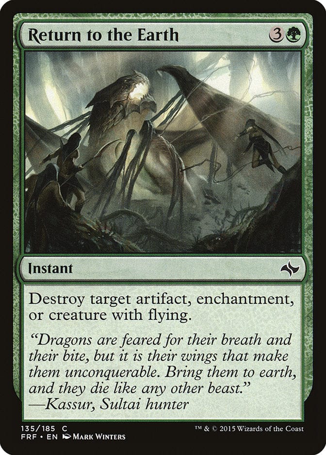 Return to the Earth [Fate Reforged] Magic: The Gathering