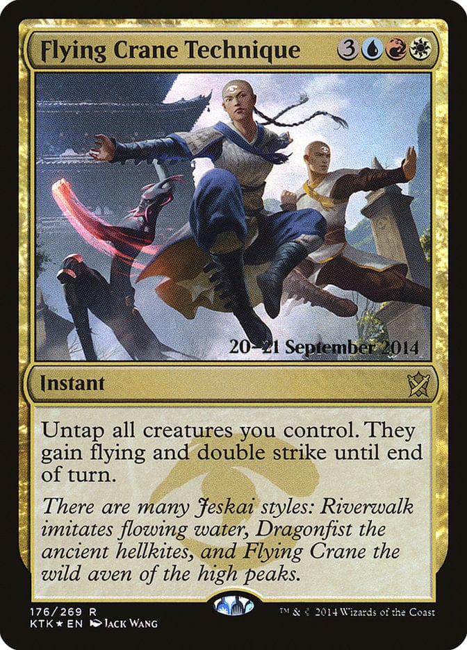 Flying Crane Technique [Khans of Tarkir Prerelease Promos] Magic: The Gathering