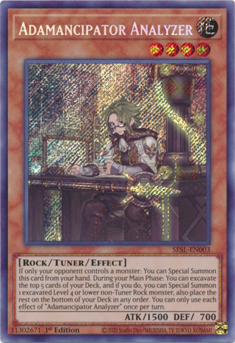 Adamancipator Analyzer [SESL-EN003] Secret Rare - Yugioh Cards For Your TCG Needs!