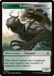 Copy // Elemental (0010) Double-Sided Token [Lorwyn Eclipsed Tokens] Magic: The Gathering